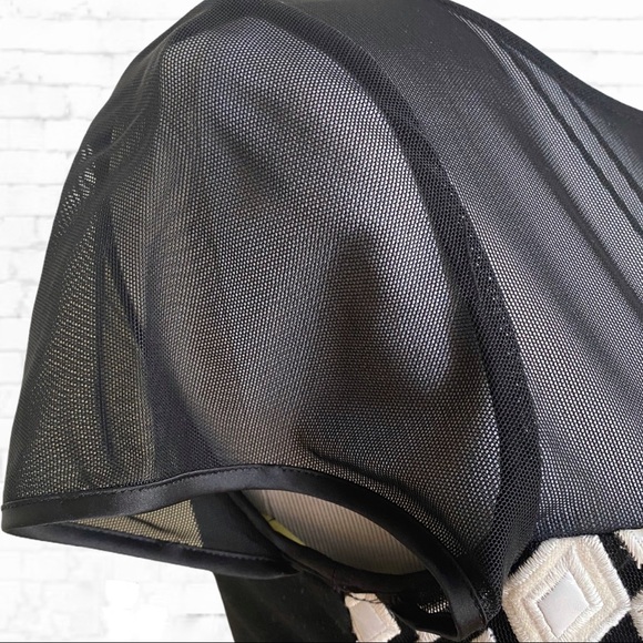 Catherine Malandrino Mesh Front Yoke Print Dress - Picture 4 of 7